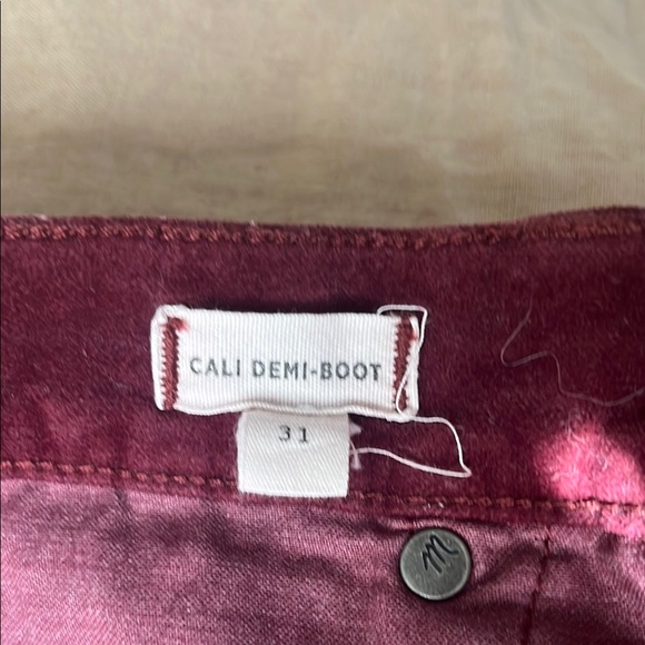 Madewell Burgundy Velvet Pants - Picture 4 of 4